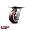 Service Caster 5 Inch Heavy Duty Top Plate Polyurethane Swivel Caster with Ball Bearing SCC SCC-35S520-PPUB